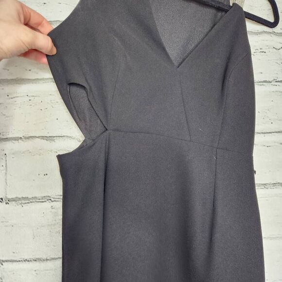 Halston Heritage Womens Black Cutout Maxi Dress Size 4 - Picture 6 of 14